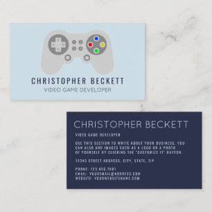 Carte De Visite Développeur de jeu vidéo moderne, concepteur