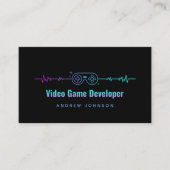 Carte De Visite Développeur de jeu vidéo Thème de jeu moderne Hear (Devant)