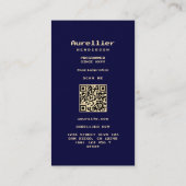 Carte De Visite Développeur de programmeur moderne Midnight Blue G (Dos)