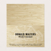 Carte De Visite Développeur de propriété | Plan directeur du bois (Extérieur déplié)