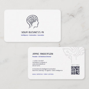 Carte De Visite Développeur de technologie d'intelligence artifici
