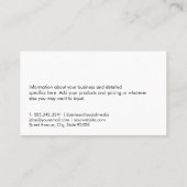 Carte De Visite Développeur immobilier de construction | Col bleu (Dos)