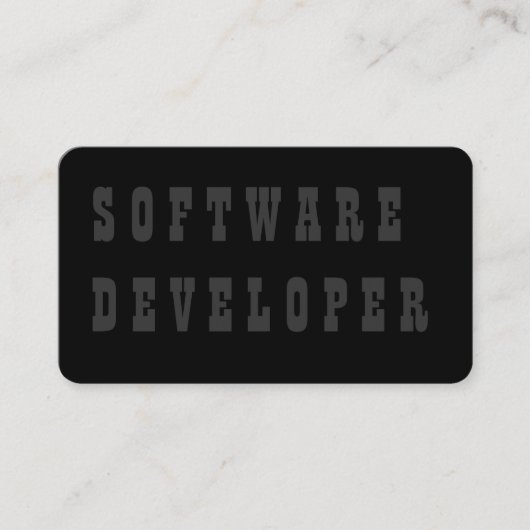 Carte De Visite Développeur logiciel (Devant)