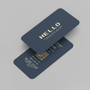 Carte De Visite Développeur logiciel moderne Coder Dark Blue Gold