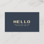 Carte De Visite Développeur logiciel moderne Coder Dark Blue Gold (Devant)