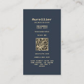Carte De Visite Développeur logiciel moderne Coder Dark Blue Gold (Dos)