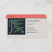 Carte De Visite Développeur Web (Dos)