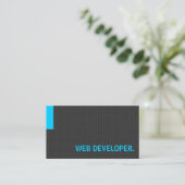 Carte De Visite Développeur Web - Bleu polyvalent (Debout devant)
