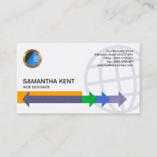 Carte De Visite Développeur web de connexion de flèches de Cyber