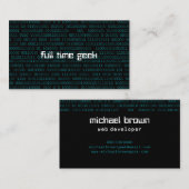 Carte De Visite Développeur Web geek Informatique (Devant / Derrière)