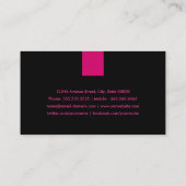 Carte De Visite Développeur Web Rose moderne rose (Dos)