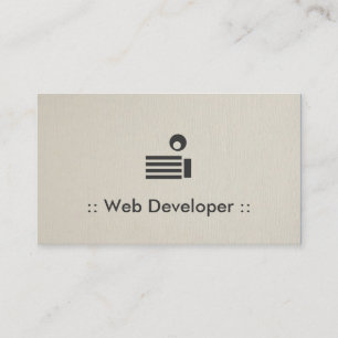 Carte De Visite Développeur Web Simple Elegant Professionnel