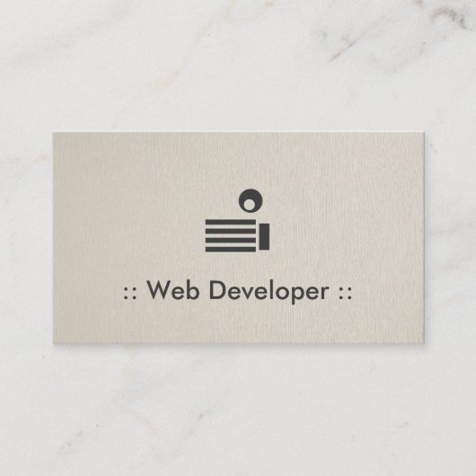 Carte De Visite Développeur Web Simple Elegant Professionnel (Devant)