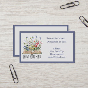 Carte De Visite Développez Votre Esprit Citation Florale Coaching