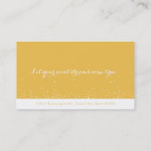 Carte de visite d'événements de Champagne - (Dos)