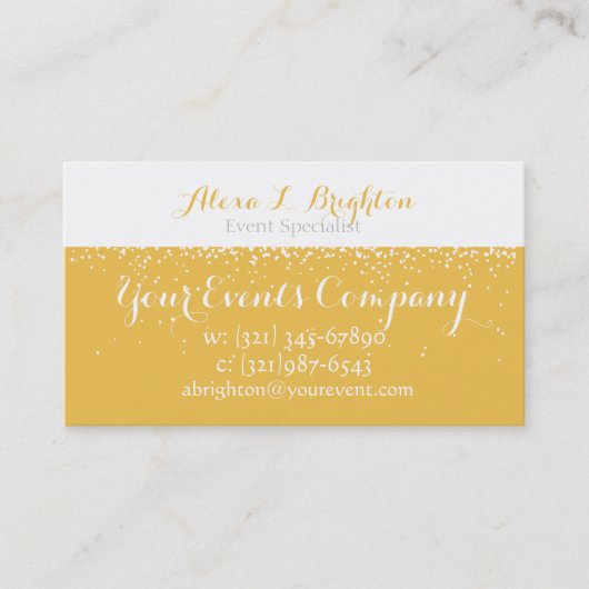 Carte de visite d'événements de Champagne - (Devant)