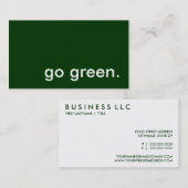 Carte De Visite devenez écolo. (Devant / Derrière)