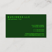 Carte De Visite devenez écolo. (Dos)