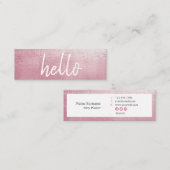 Carte de visite d'EventPlanner de rose élégant (Devant / Derrière)