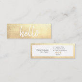 Carte de visite d'EventPlanner d'or élégant (Devant / Derrière)