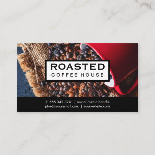 Carte De Visite Déversement de fèves de café   Musique