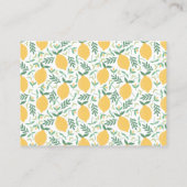 Carte De Visite Devinez combien de baisers Lemon Fête des mariées  (Dos)