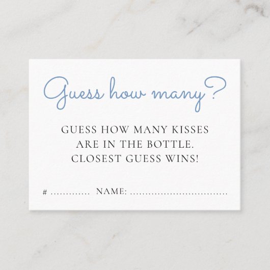 Carte De Visite Devinez combien de beignets bleus Bébé Sprinkle Je (Devant)