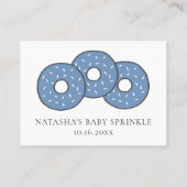 Carte De Visite Devinez combien de beignets bleus Bébé Sprinkle Je (Dos)