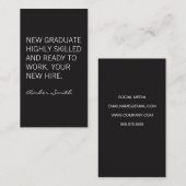 Carte De Visite Devis en gras (Devant / Derrière)