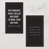 Carte De Visite Devis en gras (Devant / Derrière)