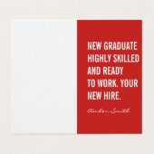 Carte De Visite Devis en gras (Extérieur déplié)