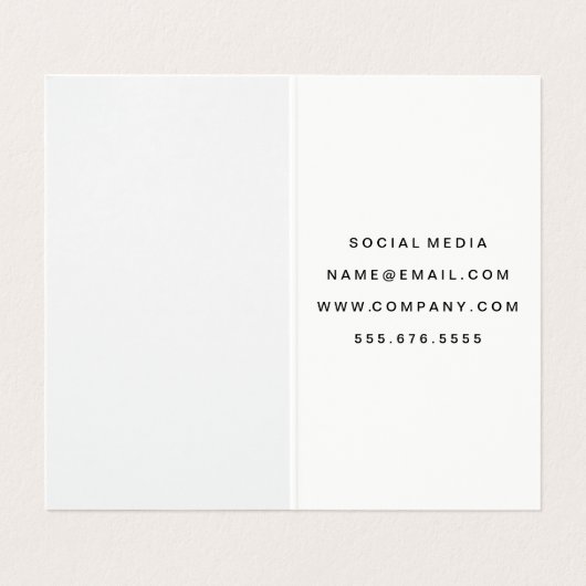 Carte De Visite Devis en gras (Intérieur déplié)