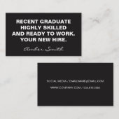 Carte De Visite Devis en gras (Devant / Derrière)