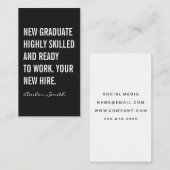 Carte De Visite Devis en gras (Devant / Derrière)