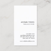 Carte De Visite DEVIS en gris sur blanc (Dos)