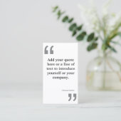 Carte De Visite DEVIS en gris sur blanc (Debout devant)