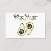Carte De Visite Devis vert moderne Avocado pour cadeau Avocado Lov (Devant)