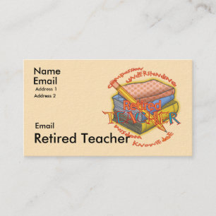 Carte De Visite Devise de l'enseignant à la retraite