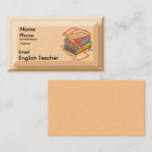 Carte De Visite Devise de professeur d'anglais (Devant / Derrière)