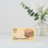 Carte De Visite Devise de professeur d'anglais (Debout devant)