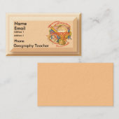 Carte De Visite Devise de professeur de géographie (Devant / Derrière)