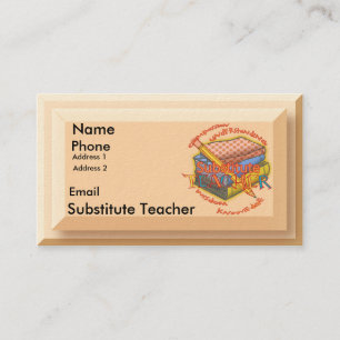 Carte De Visite Devise de professeur remplaçant