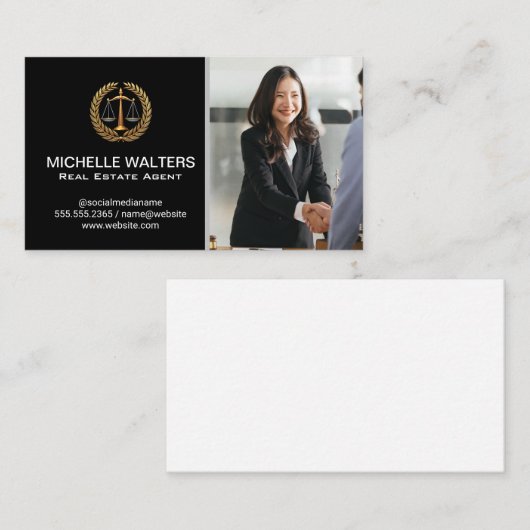 Carte De Visite Devoir commercial | Serrer la main (Devant / Derrière)