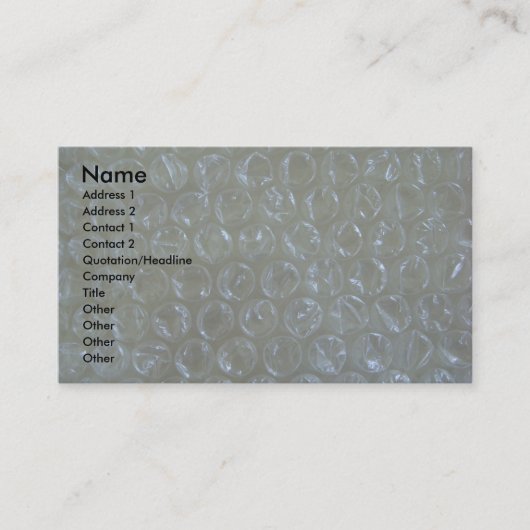 Carte de visite d'expédition sur l'enveloppe de (Devant)