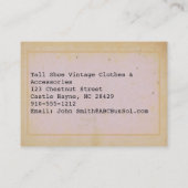 Carte de visite d'expédition vintage Thrift (Dos)