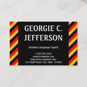 Carte de visite d'expert en matière de langue