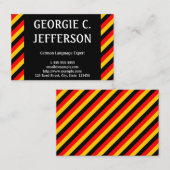 Carte de visite d'expert en matière de langue (Devant / Derrière)