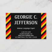 Carte de visite d'expert en matière de langue (Devant)