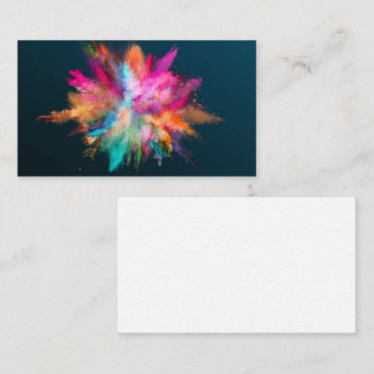 Carte de visite d'explosion coloré (Devant / Derrière)