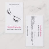 Carte de visite d'extension de la barre de cils lo (Devant / Derrière)